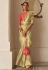 Organza Saree with blouse in Pista green colour 2033