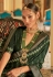 Silk Saree with blouse in Green colour 526F