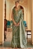 Silk Saree with blouse in Camo green colour 526H