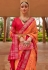 Patola silk Saree with blouse in Orange colour 621
