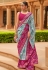 Patola silk Saree with blouse in Sky blue colour 623