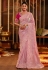 Viscose Saree with blouse in Pink colour 7608