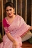 Viscose Saree with blouse in Pink colour 7608