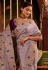 Viscose Saree with blouse in Light purple colour 7606
