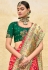 Silk Saree with blouse in Maroon colour 6401