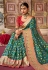 Silk Saree with blouse in Green colour 6403