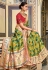 Silk Saree with blouse in Light green colour 6405