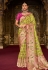 Silk Saree with blouse in Light green colour 6407