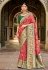 Silk Saree with blouse in Maroon colour 6410