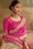 Silk Saree with blouse in Magenta colour 6404