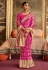 Silk Saree with blouse in Magenta colour 6404