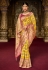 Silk Saree with blouse in Yellow colour 6402