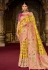 Silk Saree with blouse in Yellow colour 6402