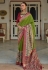 Patola silk Saree with blouse in Green colour 497F