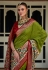 Patola silk Saree with blouse in Green colour 497F