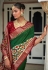 Patola silk print Saree in Green colour 497C