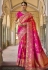 Silk Saree with blouse in Magenta colour 5503