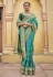 Silk Saree with blouse in Turquoise colour 5505