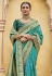 Silk Saree with blouse in Turquoise colour 5505