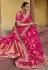 Silk Saree with blouse in Magenta colour 5508