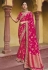 Silk Saree with blouse in Magenta colour 5508