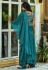 Georgette designer Saree with blouse in Teal colour ACU7621