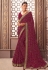 Silk Saree with blouse in Maroon colour 1201E