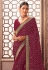 Silk Saree with blouse in Maroon colour 1201E