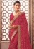 Silk Saree with blouse in Red colour 1201B