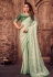 Satin silk Saree with blouse in Pista green colour 6564