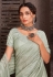 Organza Saree with blouse in Pista green colour 6567