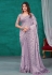 Organza Saree with blouse in Light purple colour 6571