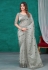 Organza Saree with blouse in Grey colour 6572