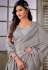 Organza Saree with blouse in Grey colour 6573