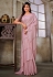 Organza Saree with blouse in Pink colour 6574