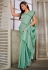 Organza Saree with blouse in Light green colour 6575