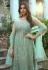 Sea green net long anarkali suit 1002