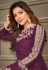 Purple art silk long anarkali suit 10062