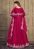 Magenta art silk long anarkali suit 10064