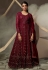 Maroon georgette long anarkali suit 51393