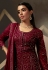 Maroon georgette long anarkali suit 51393