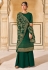 Green georgette palazzo suit 971