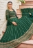 Green georgette abaya style anarkali suit 924