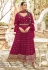 Magenta georgette long anarkali suit 923