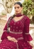 Magenta georgette long anarkali suit 923