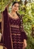 Wine georgette long anarkali suit 921