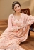 Peach viscose georgette palazzo suit 10114