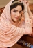 Peach viscose georgette palazzo suit 10114