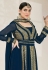 Navy blue georgette long anarkali suit 2004