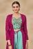 Magenta georgette readymade jacket style suit 27004